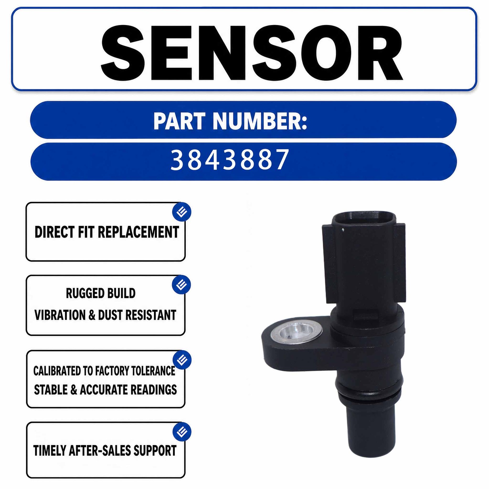 Speed Sensor 384-3887 3843887 For Caterpillar CAT C4.4 Engine - machine
