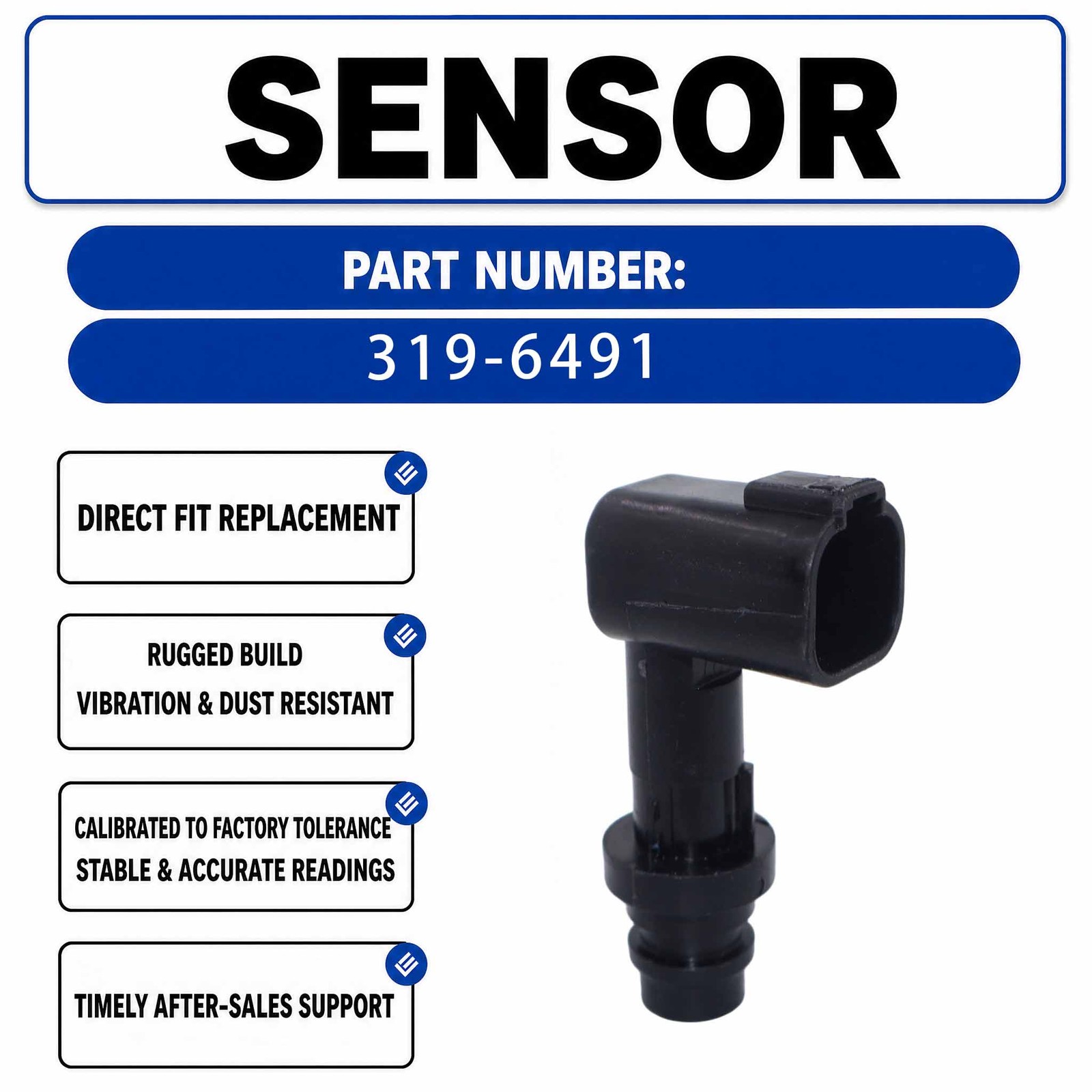 13V Speed Sensor 319-6491 3196491 For Caterpillar CAT CS-64B CS-76B CS-56B