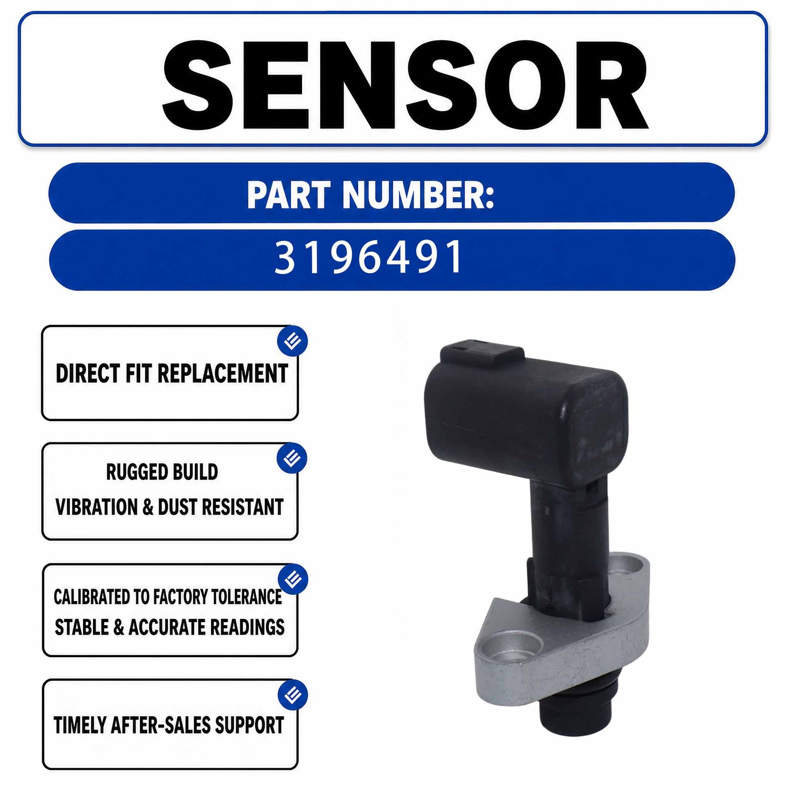 319-6491 3196491 13V Speed Sensor For Caterpillar CAT CS-64B CS-76B CS-56B