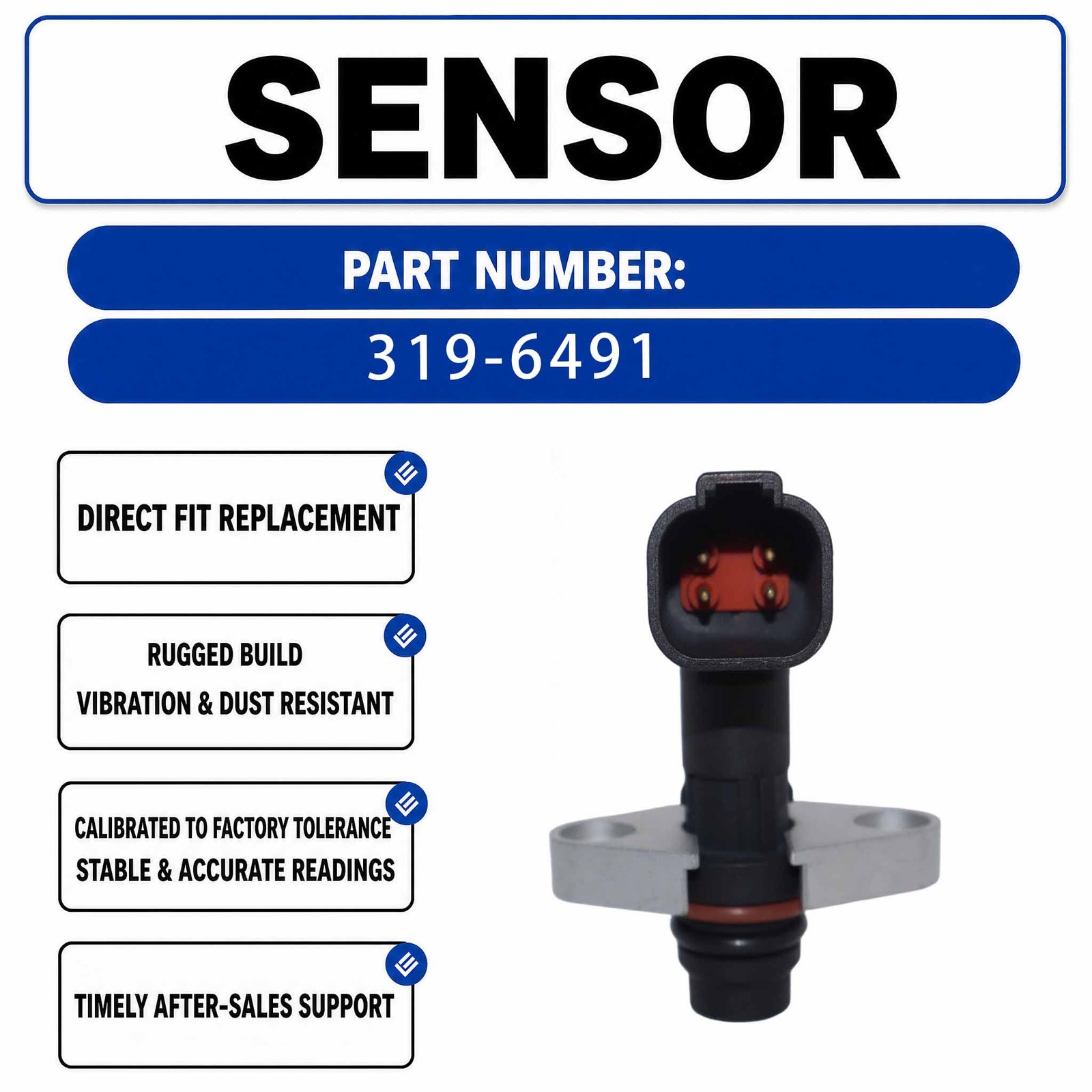 319-6491 3196491 13V Speed Sensor For Caterpillar CAT 953D 963D Crawler loader