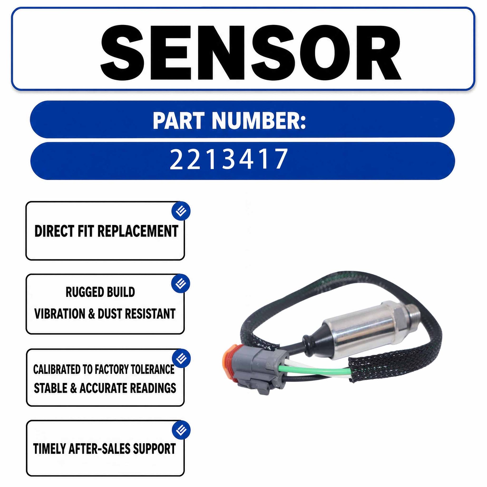 221-3417 2213417 Pressure Sensor For Caterpillar CAT 775G OEM 775G LRC 773G OEM