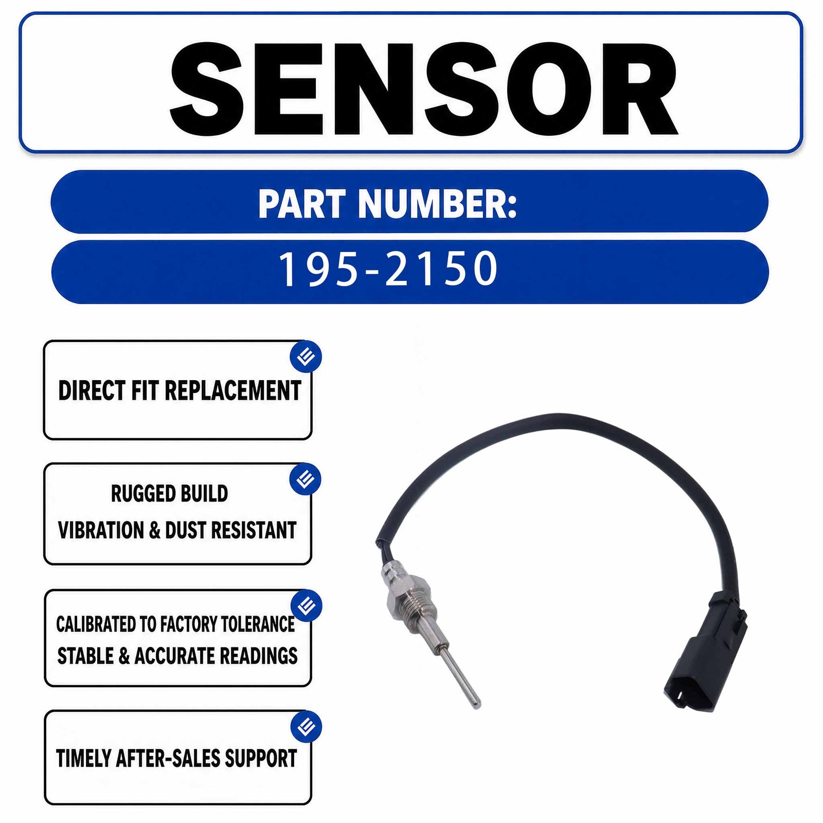 Temperature sensor 195-2150 1952150 For Caterpillar CAT SR4 SR5 SR4B generator