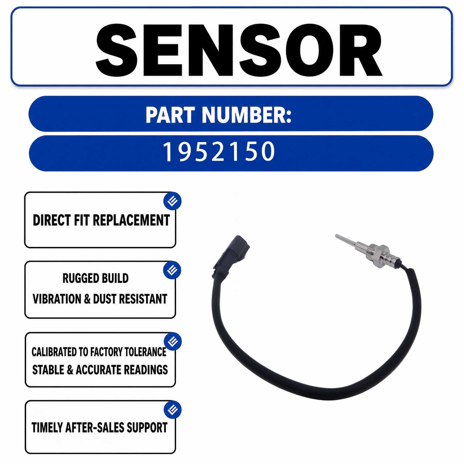 Temperature sensor 195-2150 1952150 For Caterpillar CAT 3512 3508 3508C 3508B