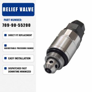 709-90-55200 Relief Valve For Komatsu PC200-5 PC200-6 PC200-7 PC60-6 PC120-5