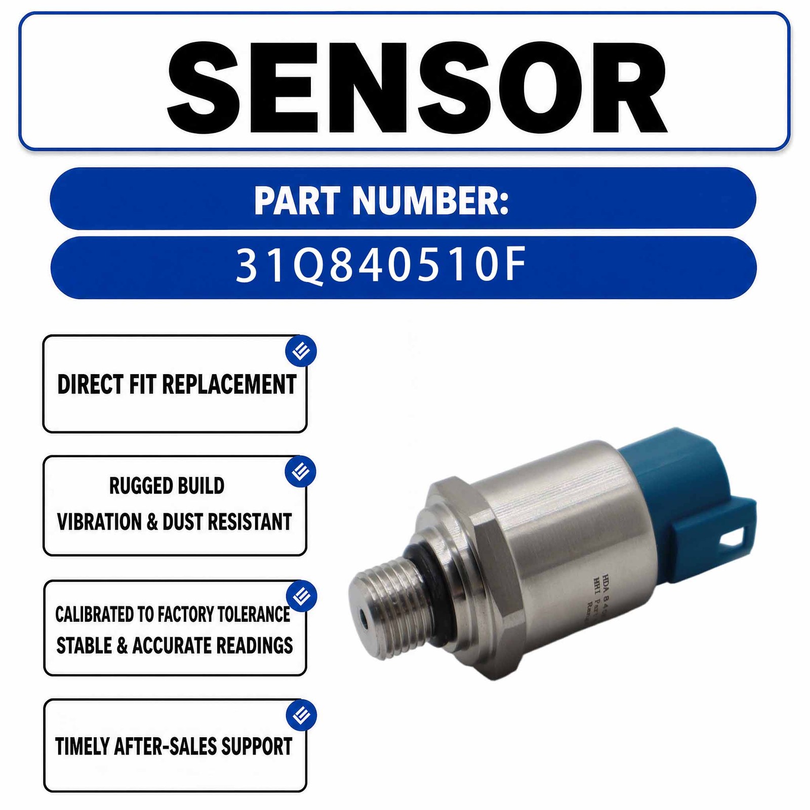 31Q840510F Pressure Sensor For Hyundai R140-9 R210-9 R225-9 R520LC-9 R520LC-9A