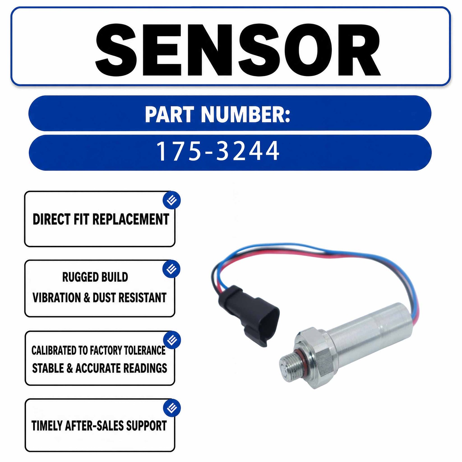 175-3244 Pressure switch assembly For Caterpillar CAT 826G II 816F II 836H 836G