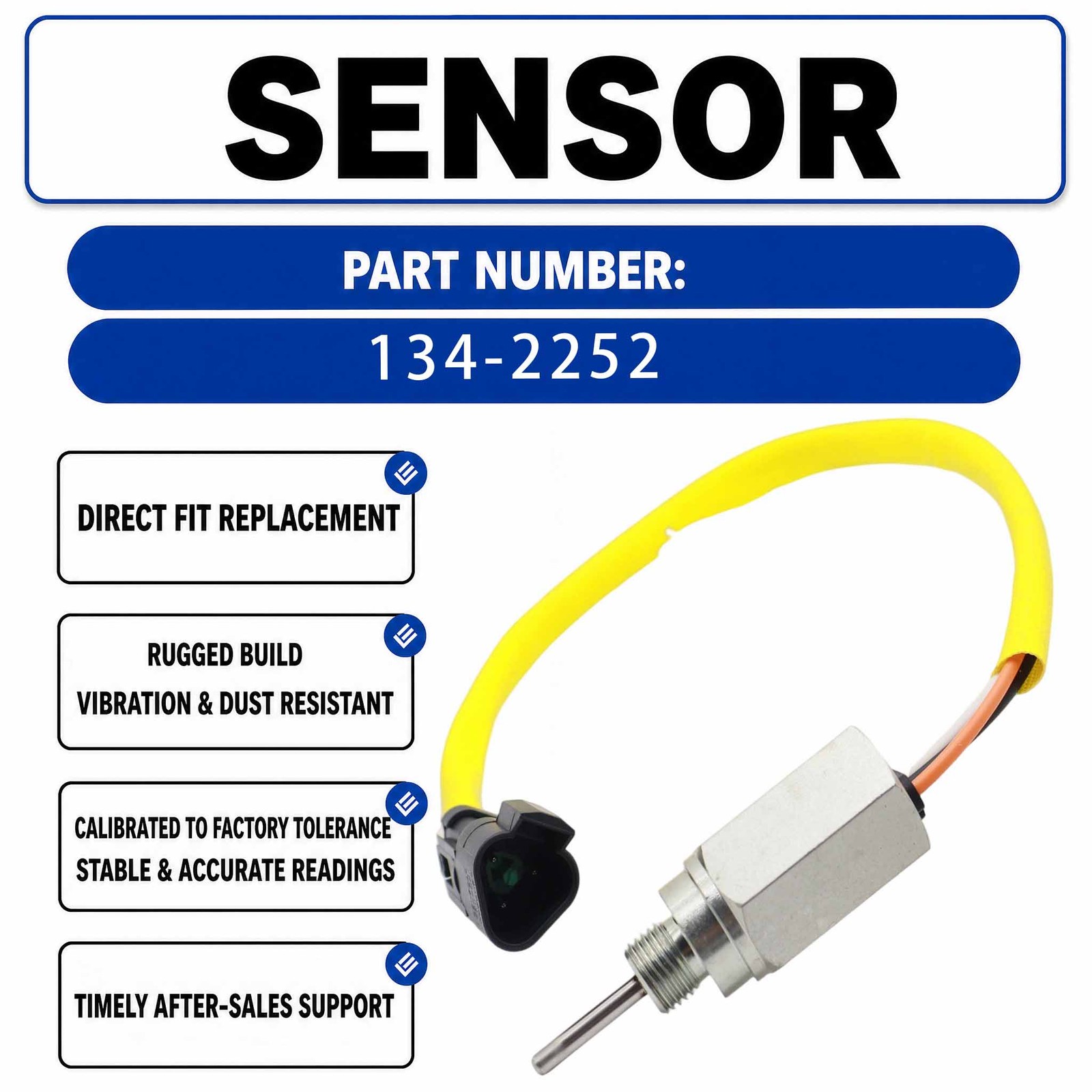 Temperature sensor 134-2252 For Caterpillar CAT AUTOGUIDNC Technology