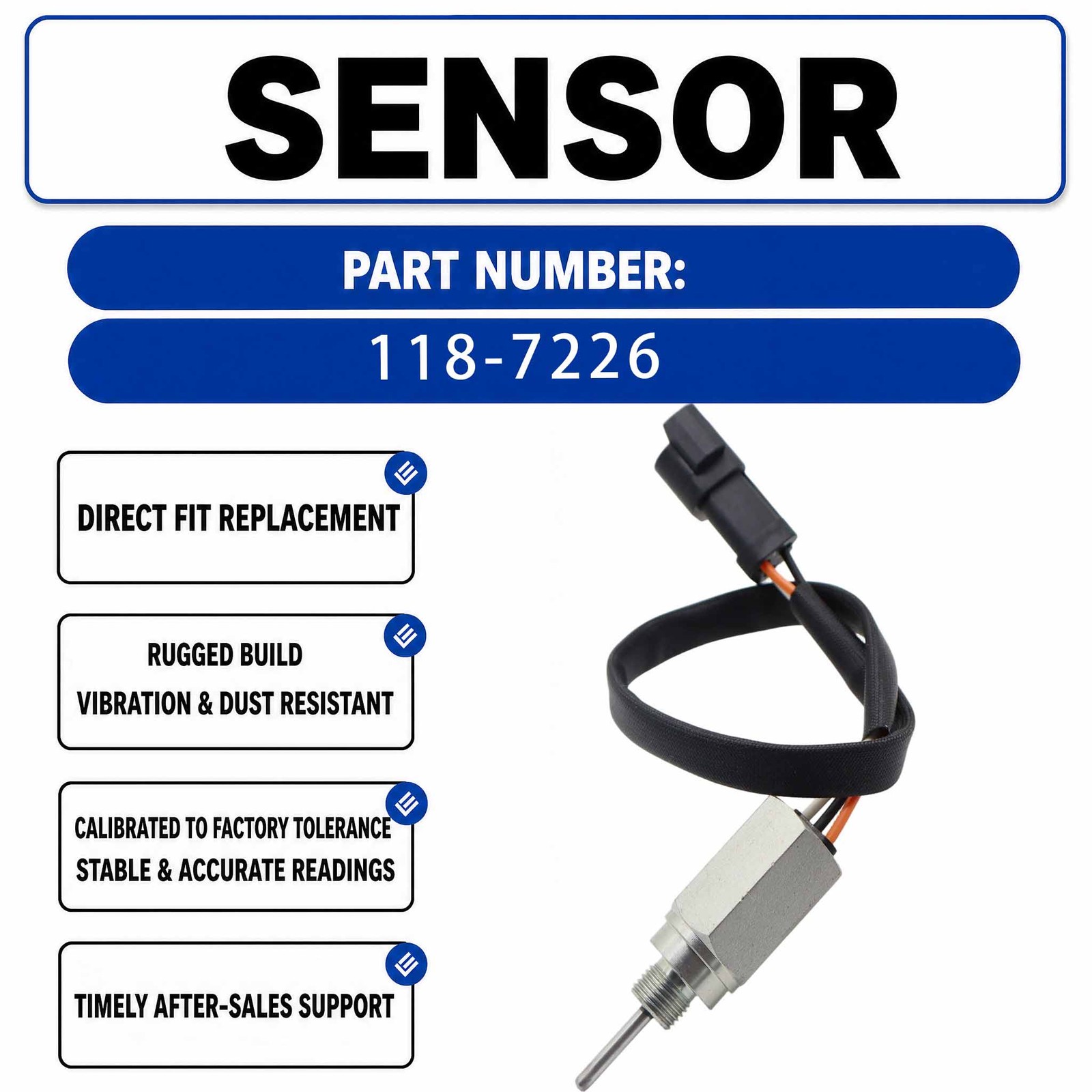 118-7226 Temperature sensor For Caterpillar CAT R1300G II Scraper