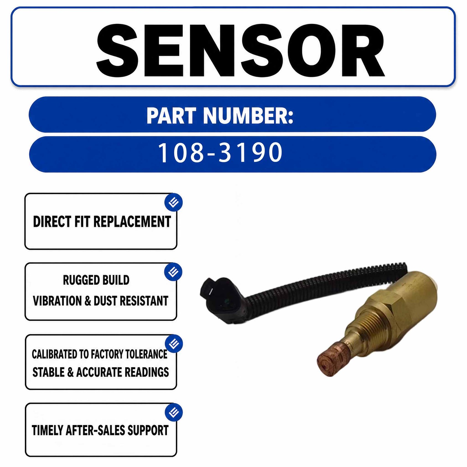Temperature Sensor Switch 108-3190 For Caterpillar CAT 3408C 3508 3412C 3406C