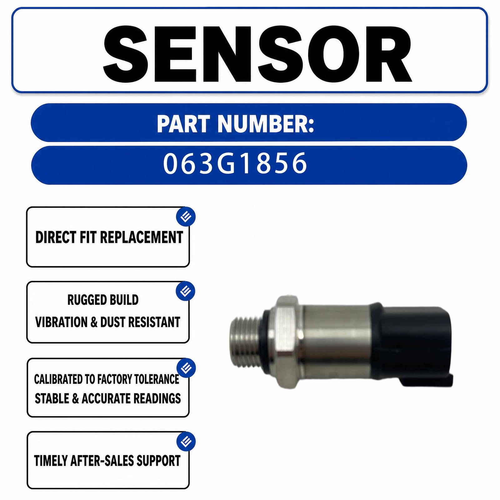 063G1856 Pressure Sensor For Liugong CLG920D, CLG922D, CLG936D Excavator Engine
