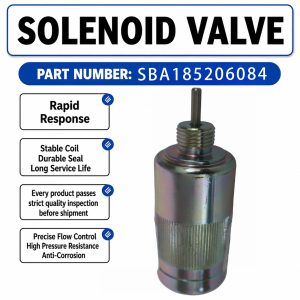 12V Fuel Shut Off Solenoid SBA185206084 for New Holland Tractor Boomer TC45D