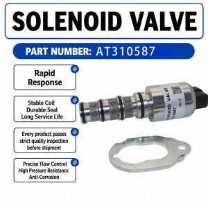 AT310587 12V Hydraulic Solenoid Control Valve For JD 210K 210L 310J Loader