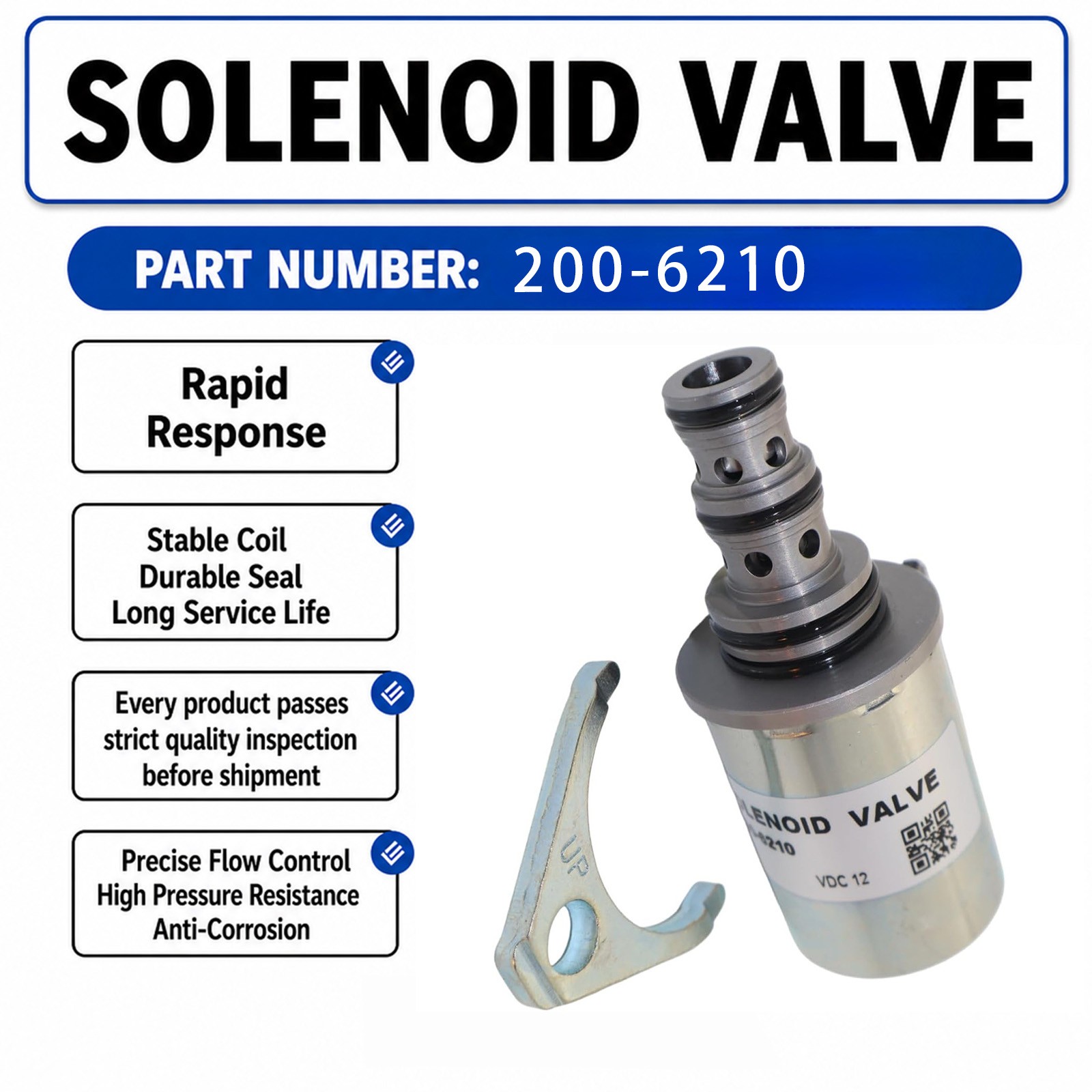 200-6210 12V Solenoid Valve For Caterpillar CAT TH355B Telescopic arm loader