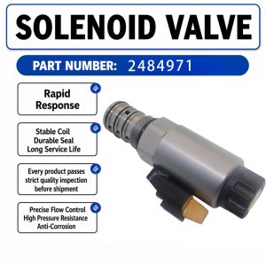 12V Solenoid Valve 2484971 For Volvo Excavator E305 E305.5 E306E E307E E308E