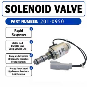 201-0950 24V Solenoid Valve For Caterpillar CAT D6T XL D7R D6R D8T D6T D6N