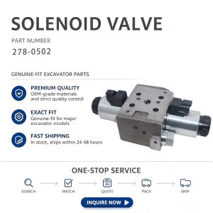 278-0502 12V Solenoid Valve for Caterpillar CAT 414E 416E 432E 420E 442E Loader