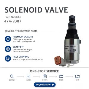 474-9387 12V Solenoid Valve For Caterpillar CAT D11R D11T D11 tracked tractor