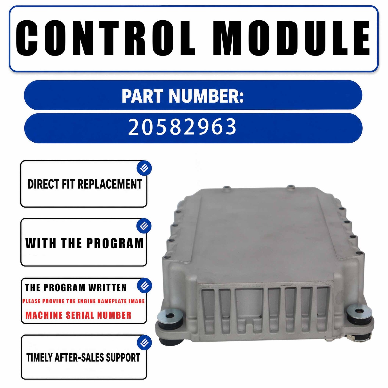 ECM Engine Control Module Programmed 20582963 For Volvo Penta TAD1240GE
