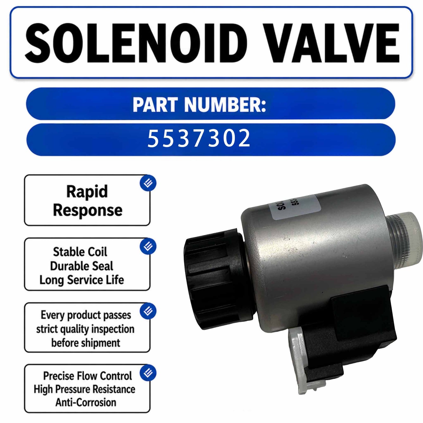 553-7302 Solenoid Valve for Caterpillar