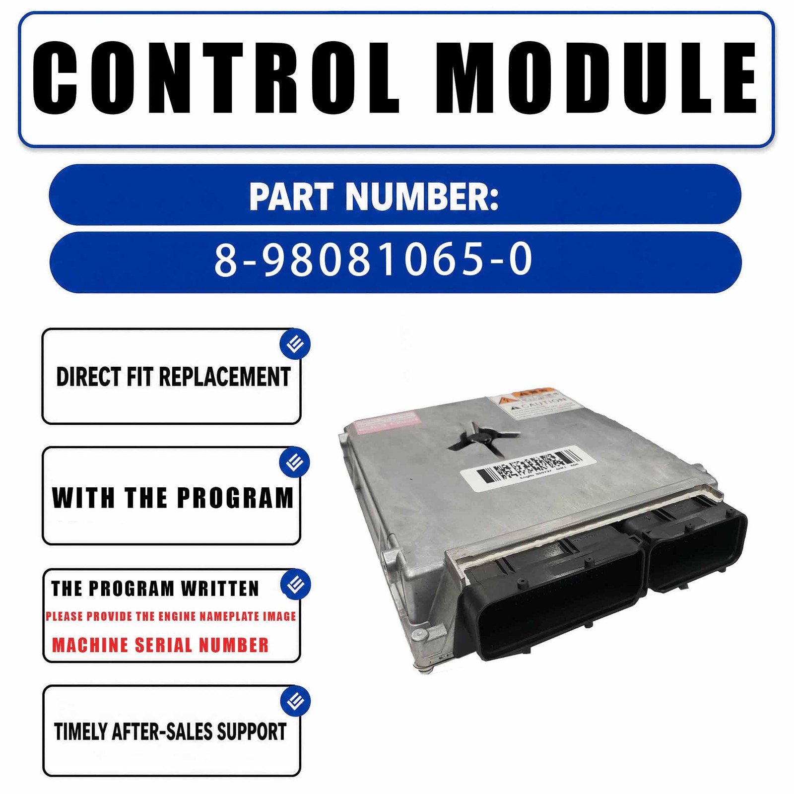 Excavator Controller 8981260690 For Hitachi Excavator ZX330-3 ZX350 ZX400LCH-3