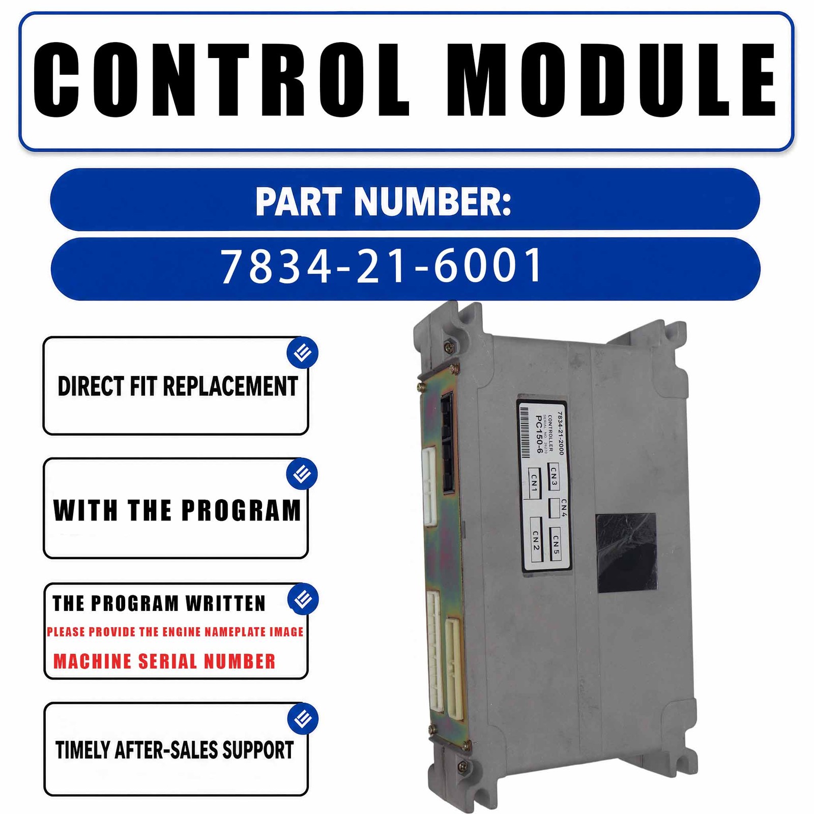 with Program Controller 7834-21-2000 For Komatsu PC100-6 PC120-6 PC130-6