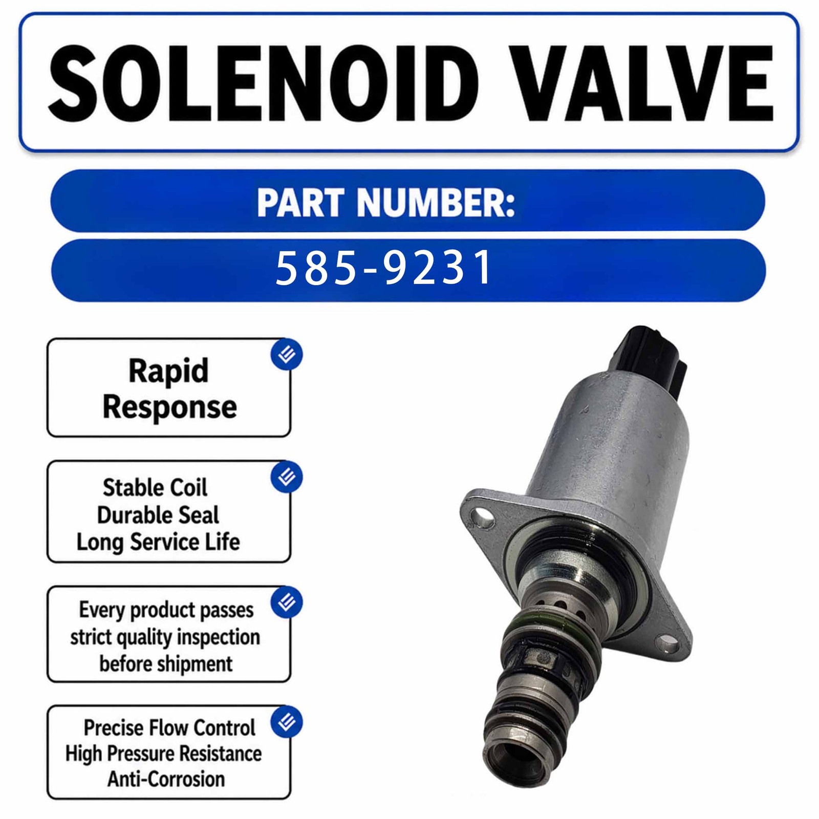 491-0908 5859231 Solenoid Valve For CAT 320GC 323GC 336GC Excavator