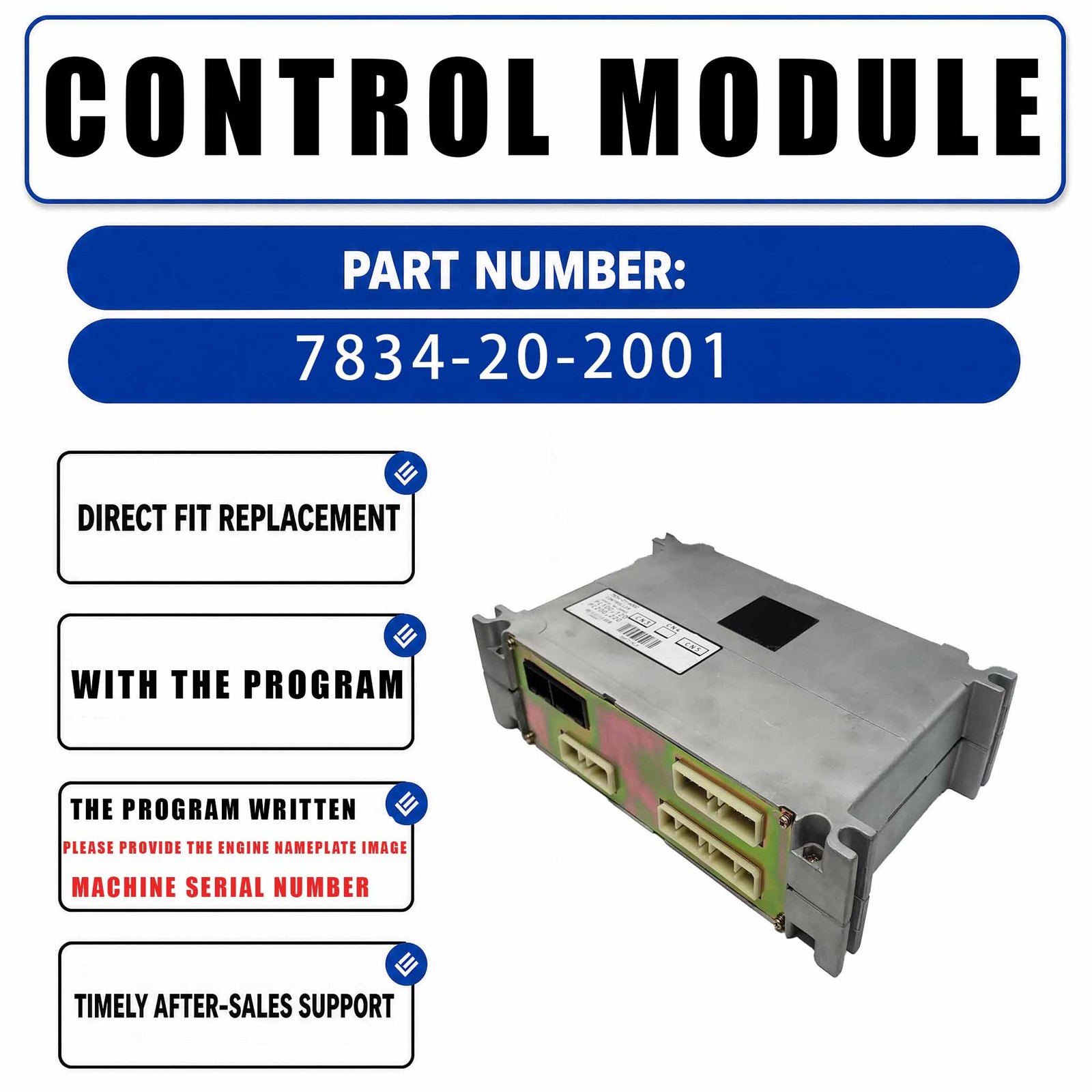 Excavator ECU Controller 7834202001 For Komatsu PC300-6 PC300SC-6 PC350-6
