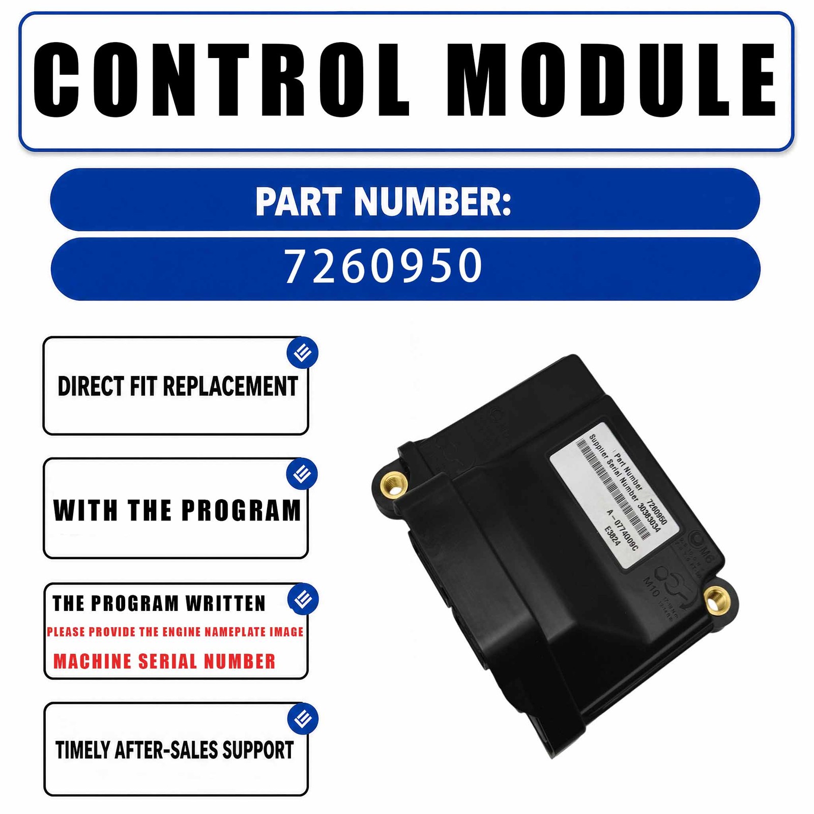 7260950 With program Controller For Bobcat Enginne