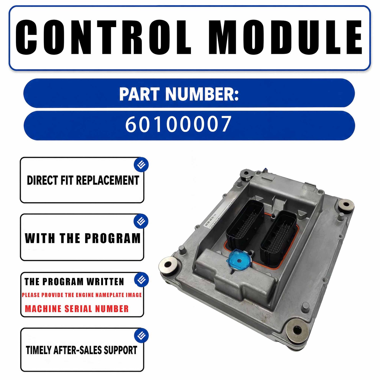 Excavator ECU Controller 60100007 For Volvo Truck FE FM FL D7E DXI7 Engine