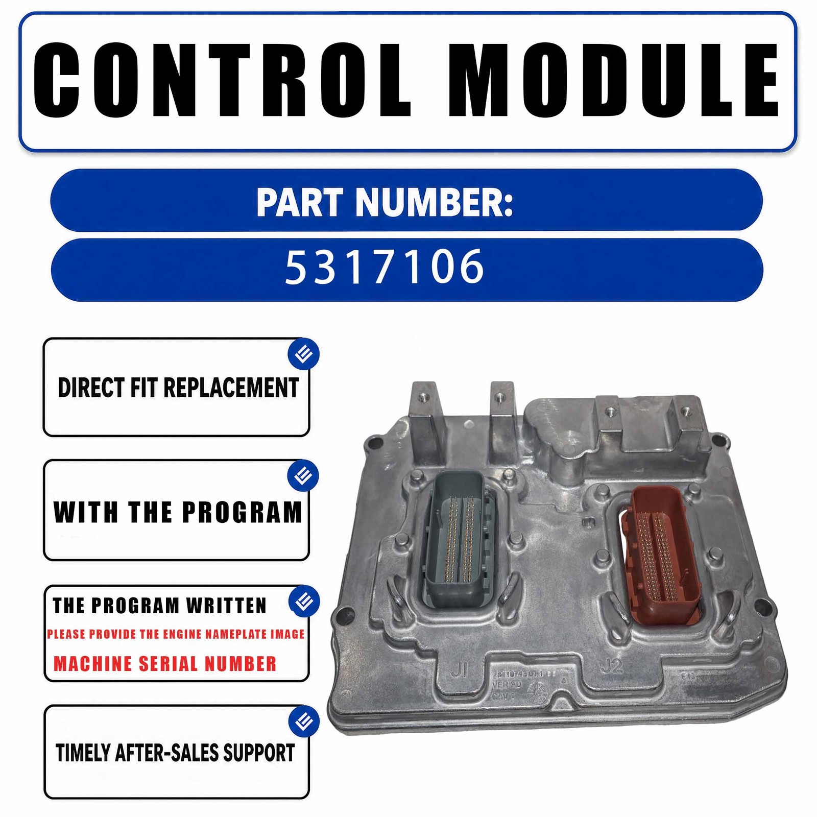 ECU ECM Control Module 5317106 For Cummins ISX15 QSB4.5 QSB6.7 QSL8.9 CM2350