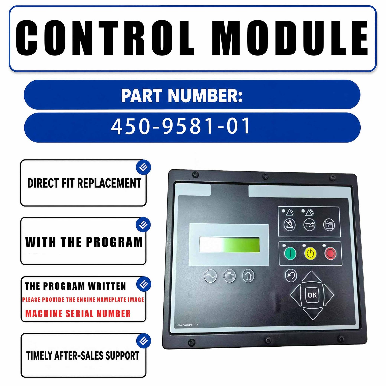 PowerWizard 1.1+ Controller control module 450-9581-01 For marine diesel