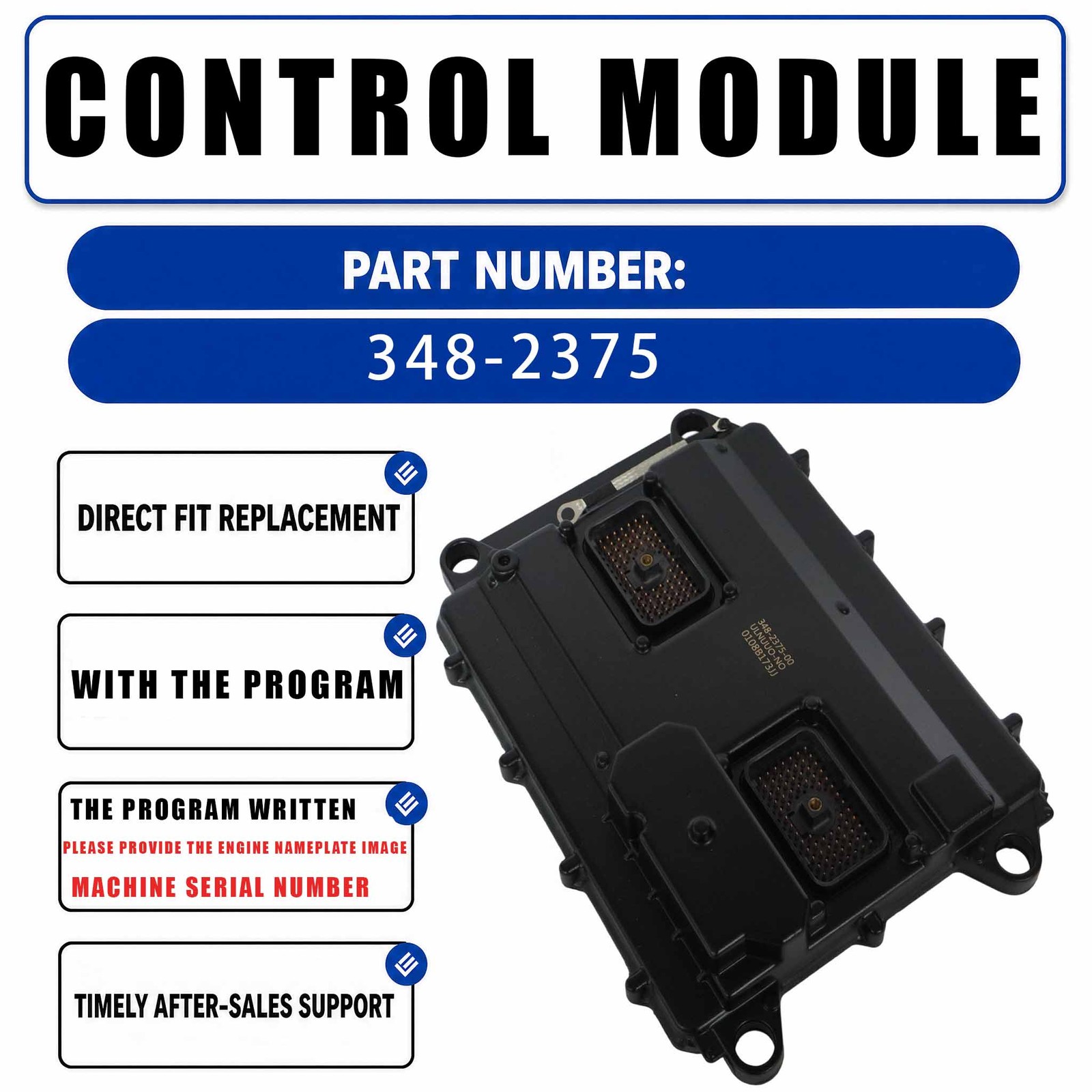 With program ECM Engine Electronic Control Module 10R-4094 For Caterpillar CAT