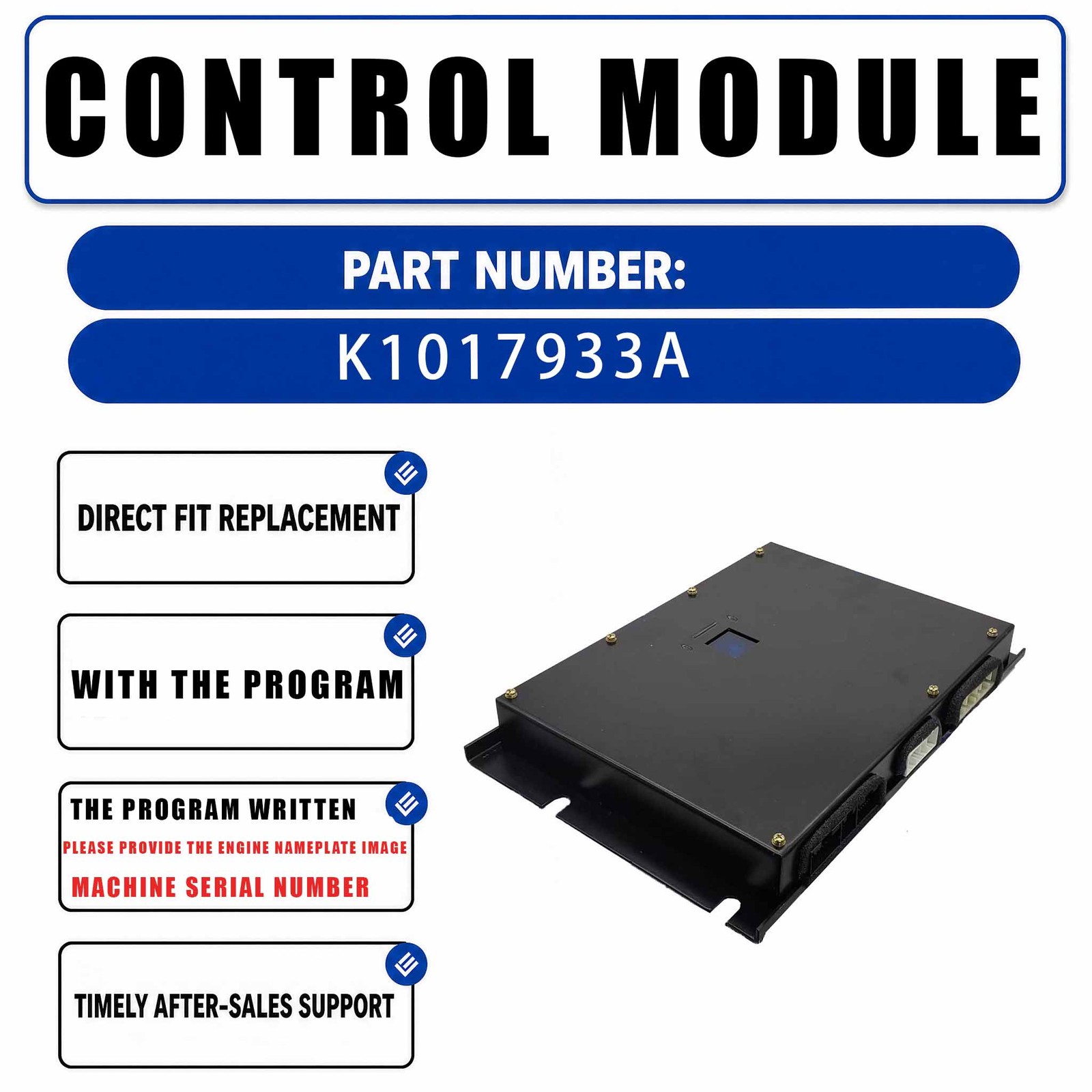 Excavator ECU Controller K1017933A For Doosan Daewoo DX140W DX160W TIER-III