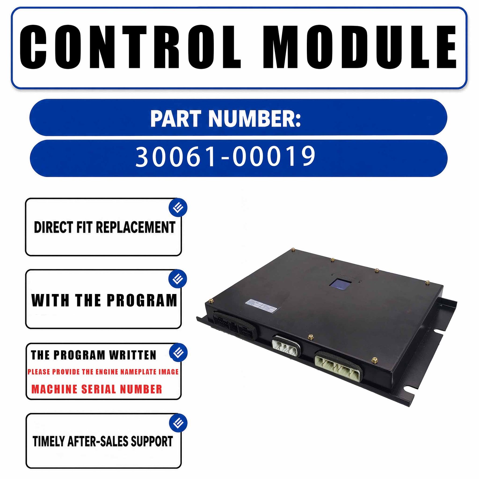 30061-00019 Excavator Ecu Controller For Doosan DX190WE