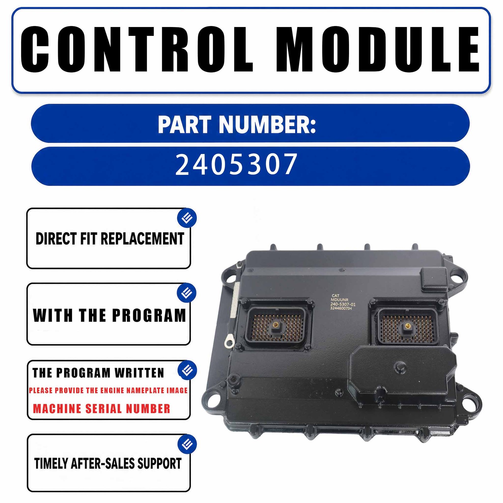 ECM Electronic Control Module Programmed 2405307 For Caterpillar CAT C-12 C-10