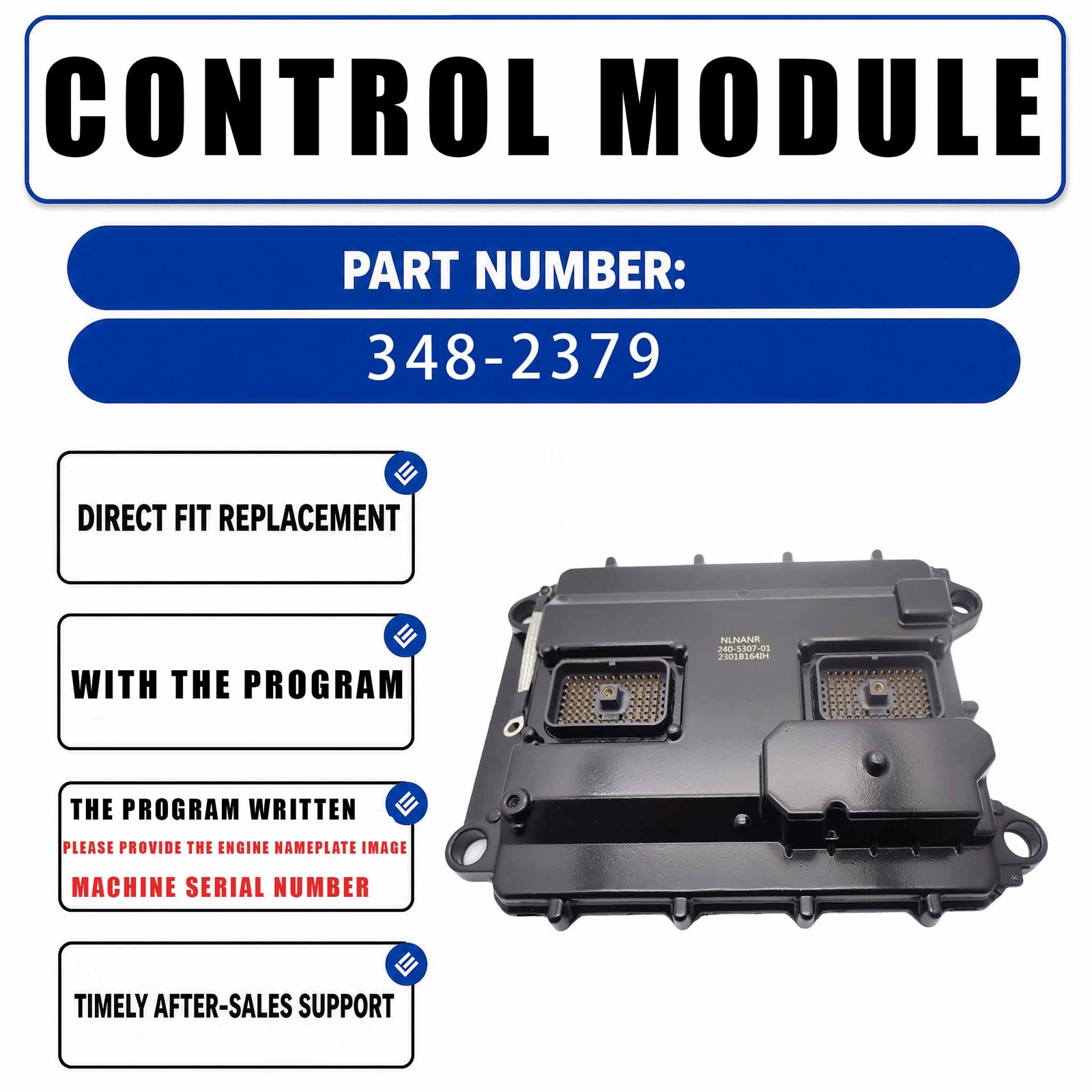 With program ECM ECU Engine Control Module Controller 322-3604 Fior