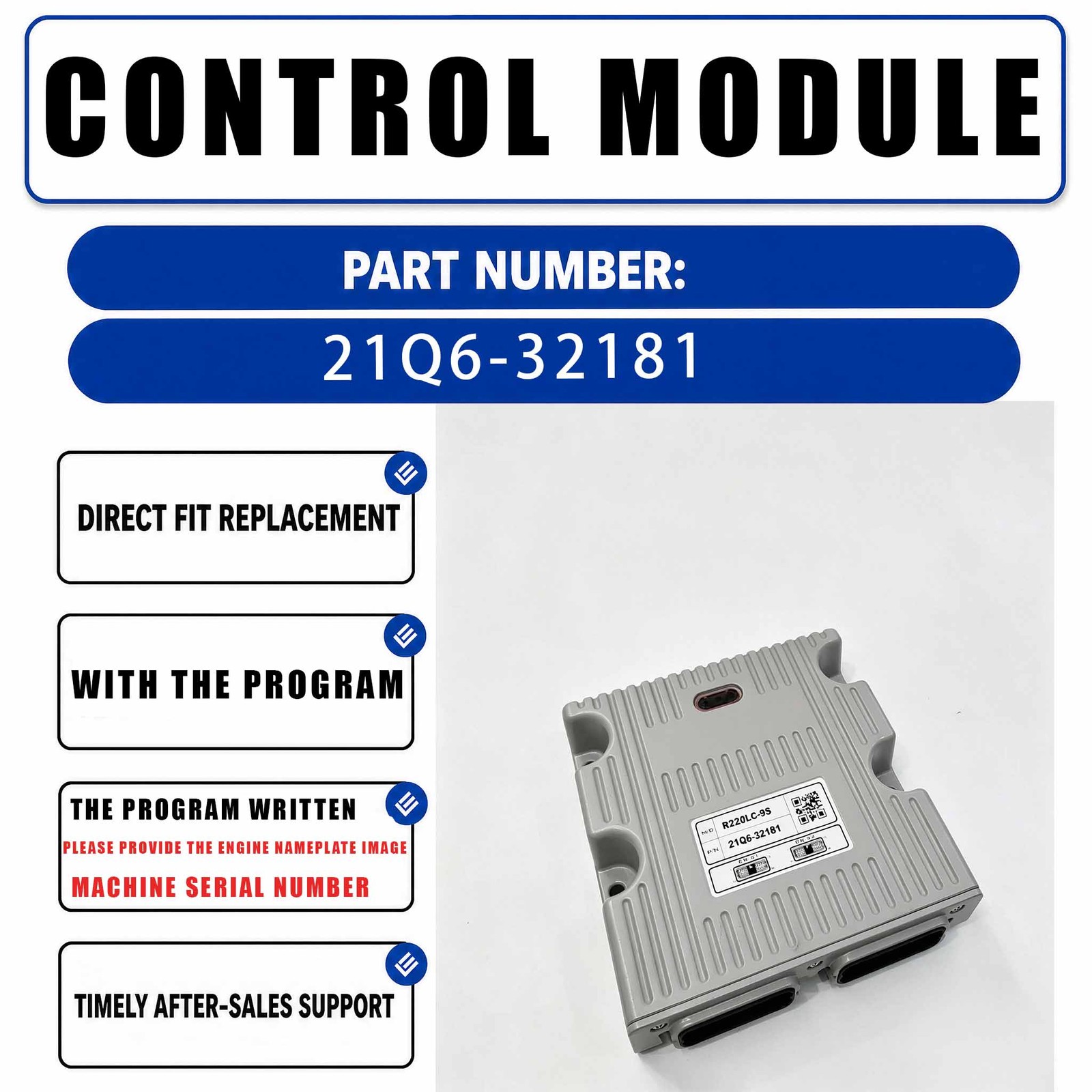 21Q6-32180 Controller For Hyundai R220LC-9S