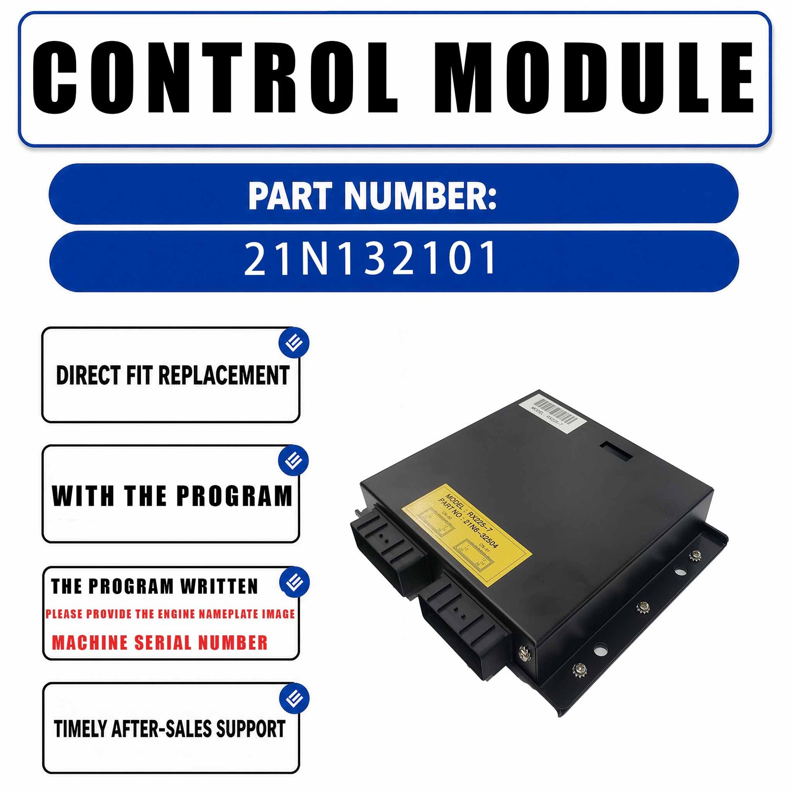 21N1-32101 Excavator ECU Controller For Hyundai Robex R80-7 RX80LC-8 Excavator
