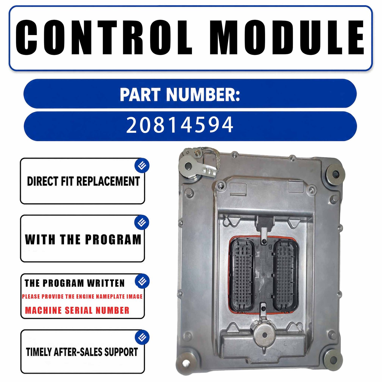 Engine Control Unit Module 20814594 For Volvo D9A D12D D16C Engines