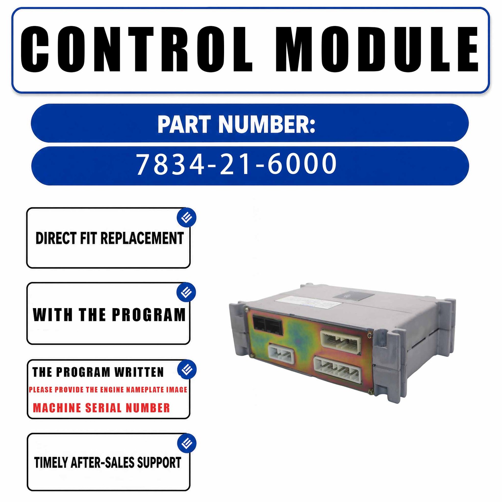 Governor Controller Computer Control Board Panel 7834-21-6000 7834-21-6001