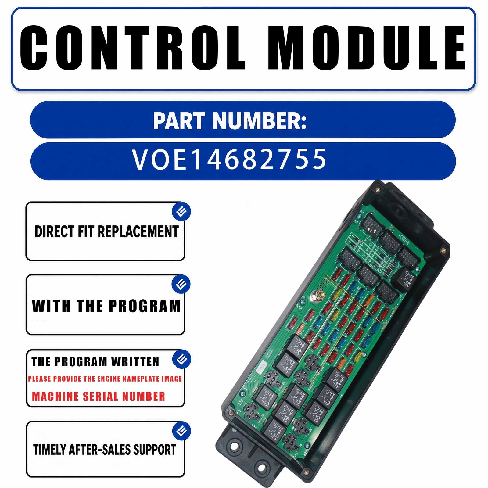 14682755 VOE14682755 ECM Circuit Board For Volvo EC240C EC290C EC330C EC360CHR