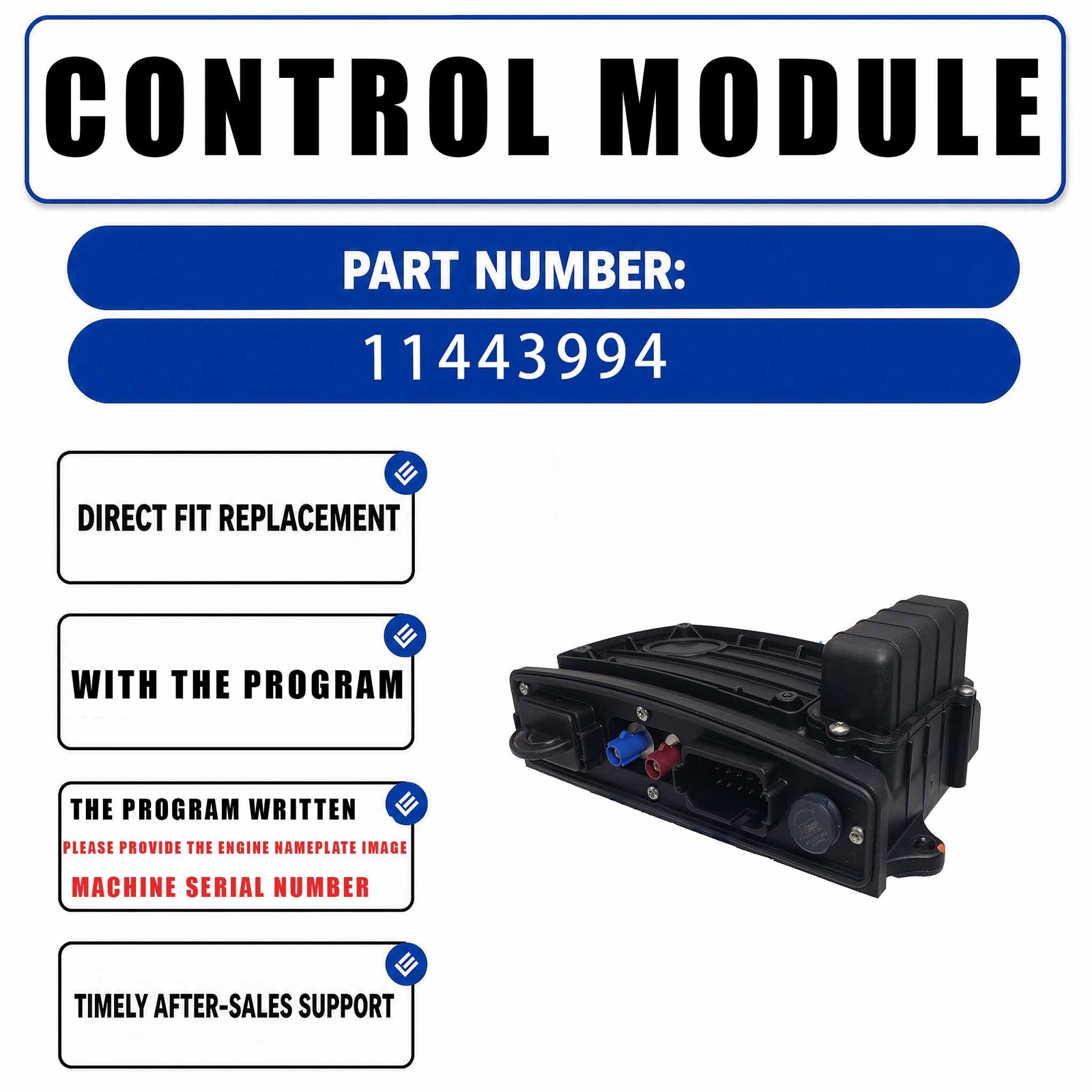 Excavator ECU Controller VOE11443994 For Volvo EC120D EC170D EC210D EC480D