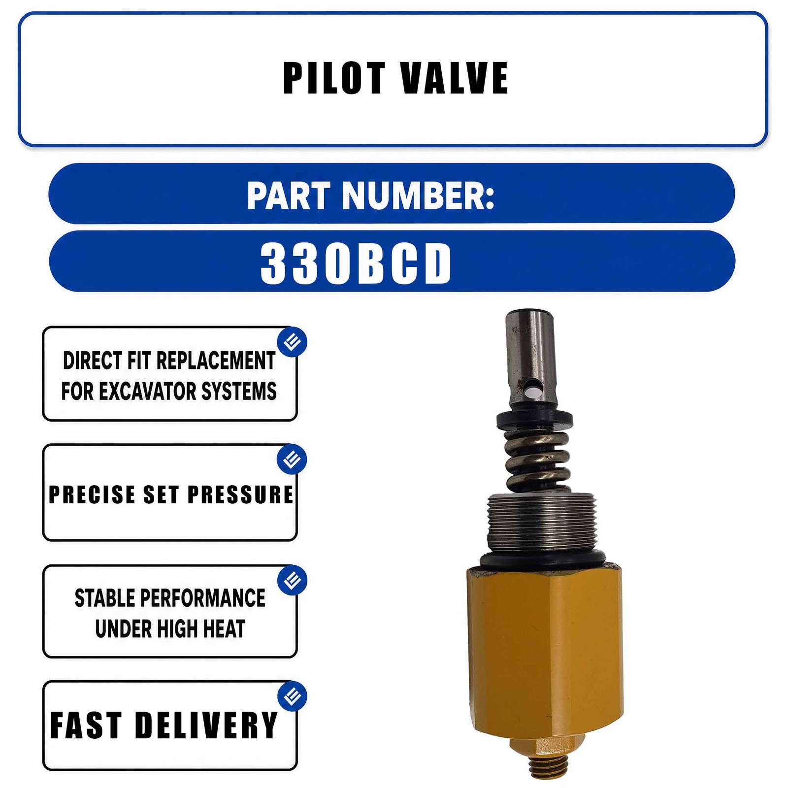 E320 330BCD pilot valve For Caterpillar E320 330B 330C 330D Excavator