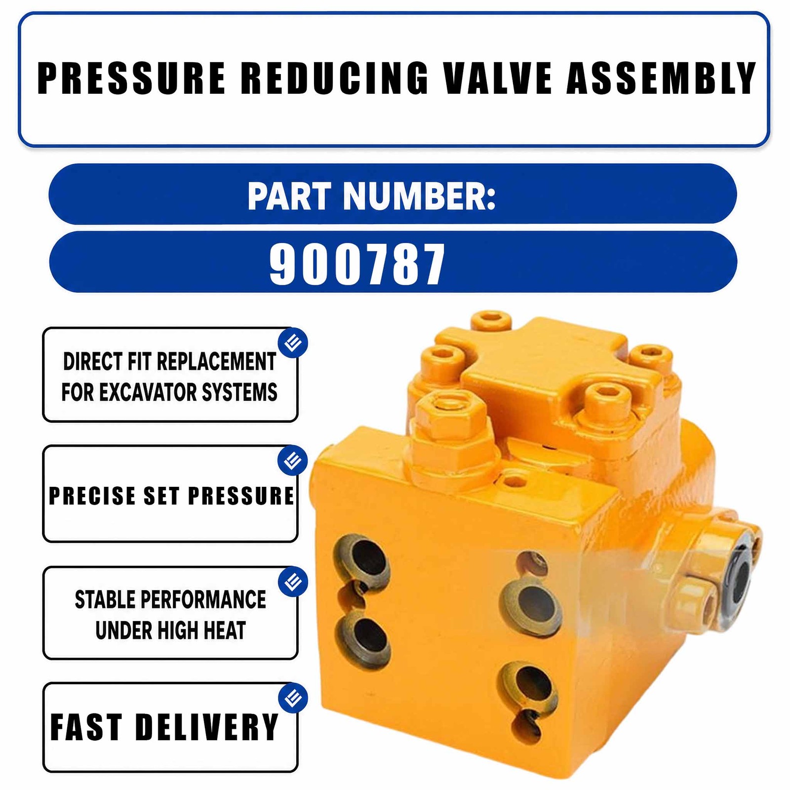 HM-E10032 KZ000751 900787 Pressure Reducing Valve Assembly For Komatsu PC200-7