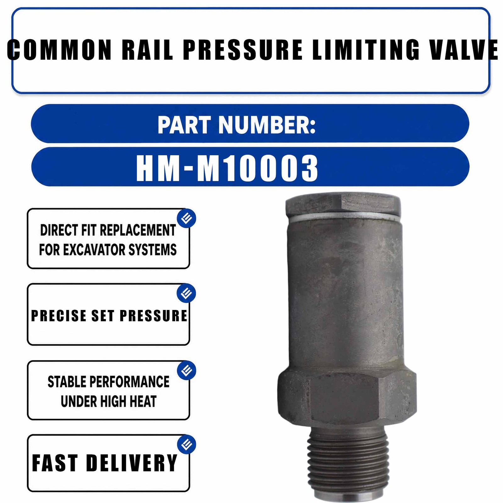 KZ001699 6745-71-4330 Common Rail Pressure Limiting Valve For Komatsu 6D114