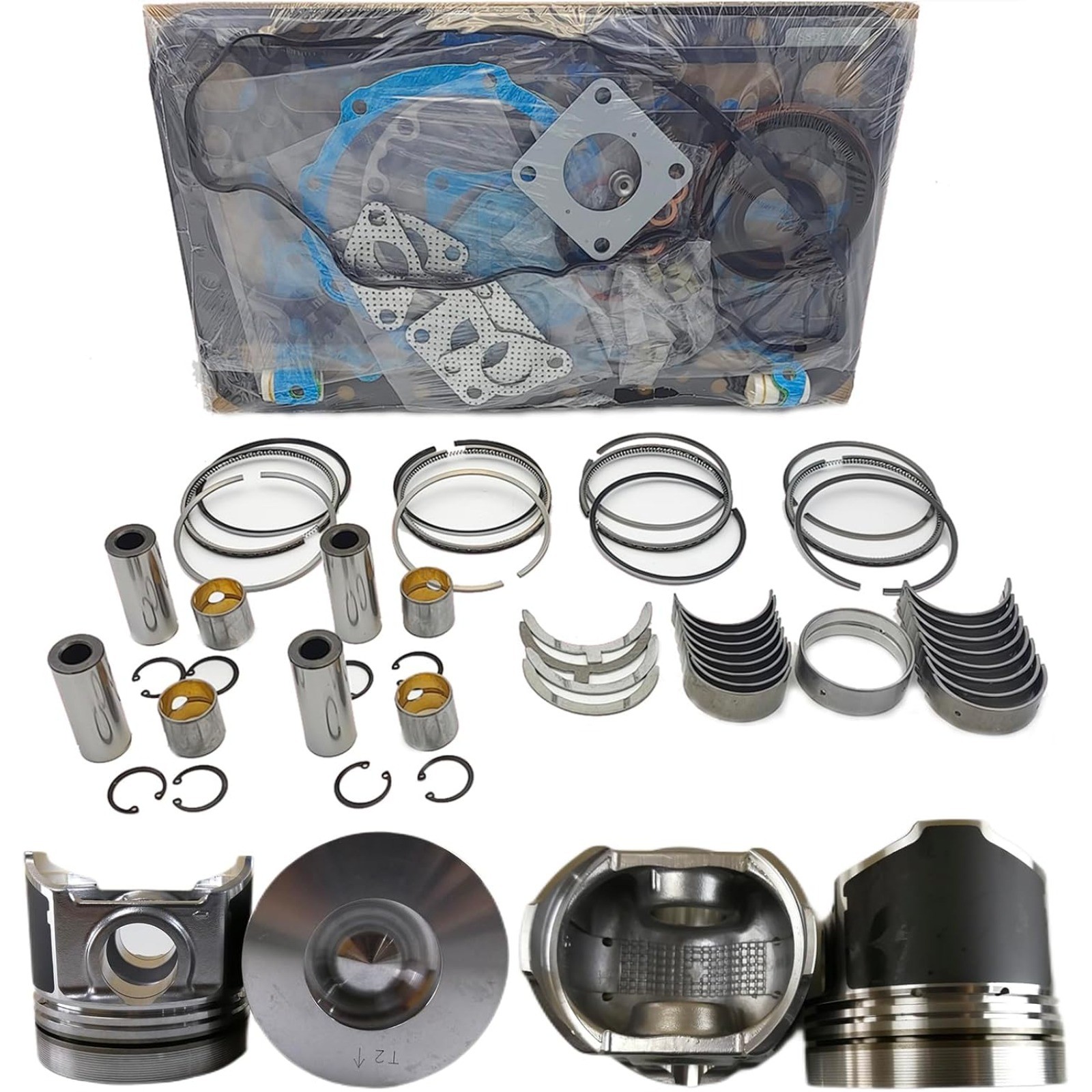 Overhaul Rebuild Kit (16 valves Piston height 87.5mm)for Kubota V3300 Engine