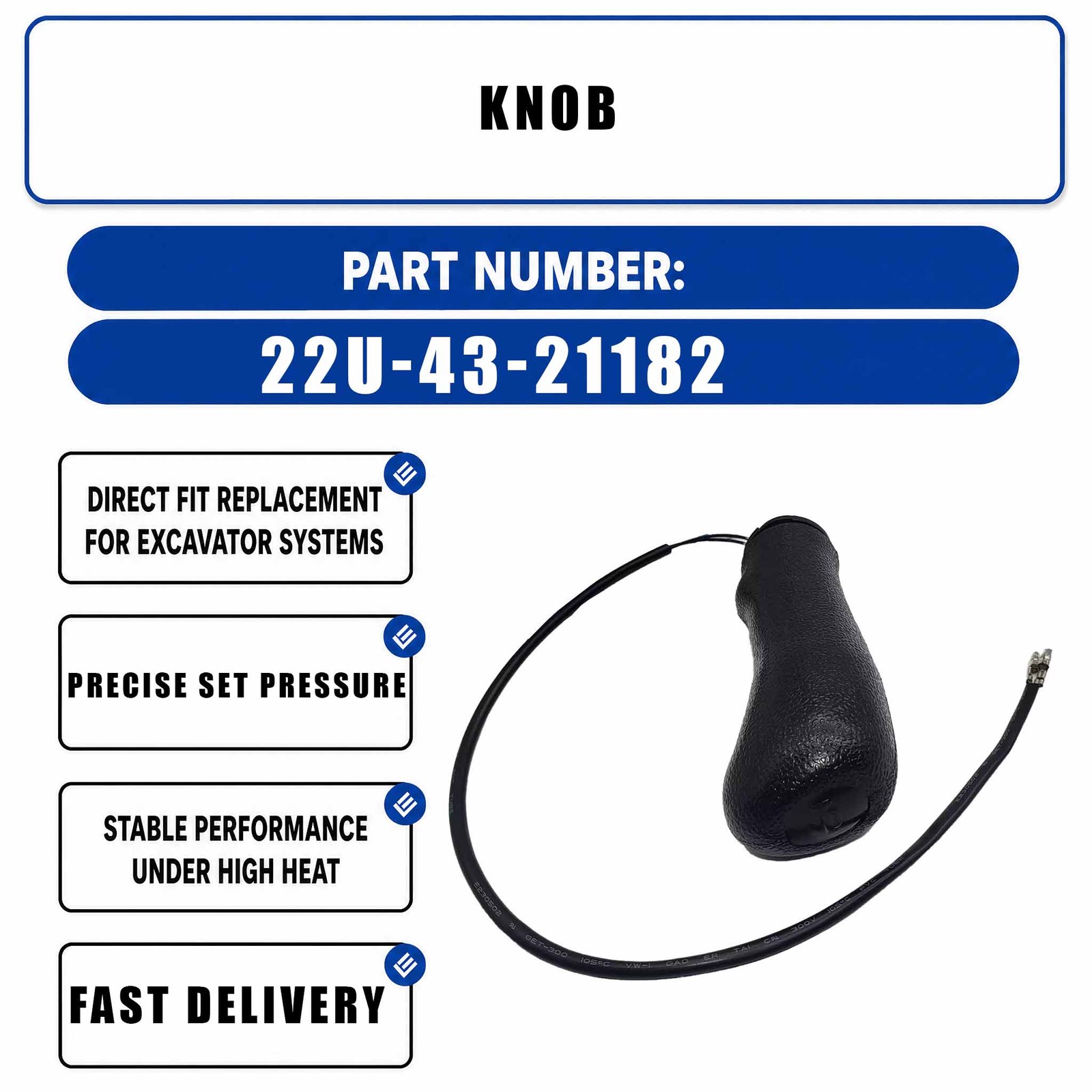 Knob 22U4321182 For Komatsu Excavator PC200-7 PC300-7 PC450-7 PC400-8