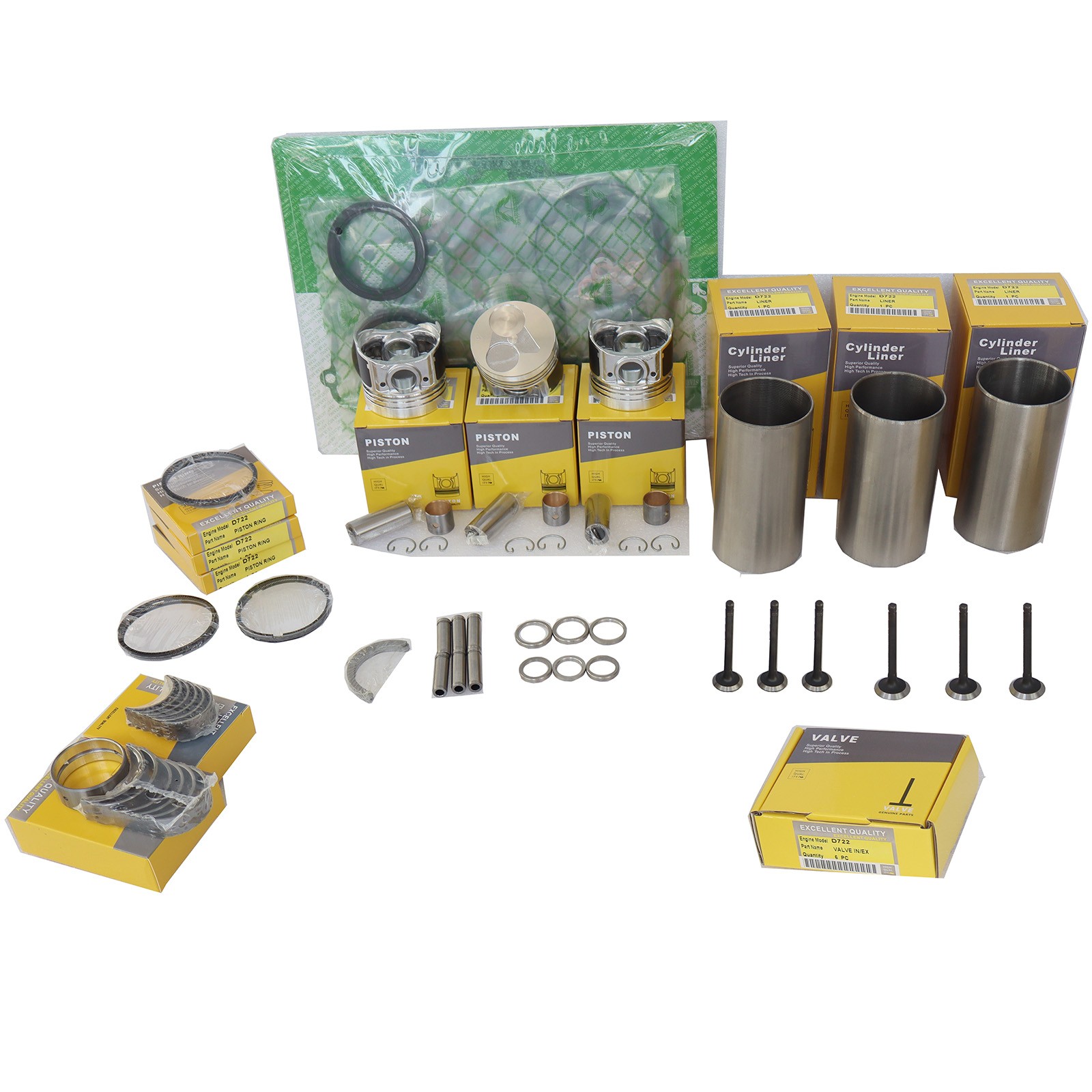 D722 Overhaul Rebuild Kit Fits for Kubota D722 D772B D722EBH Engine