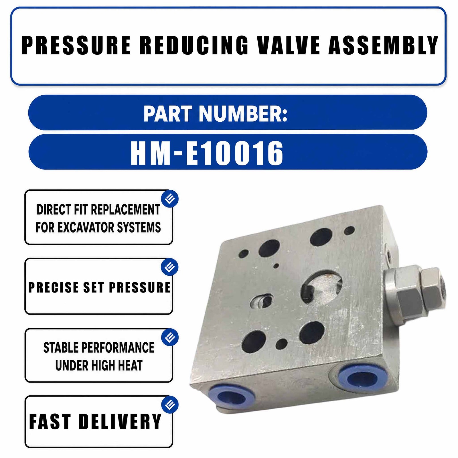 Pressure Reducing Valve Assembly HM-E10016 702-21-09147 For Komatsu PC200-6