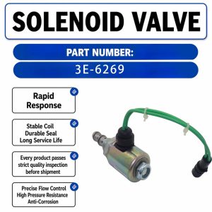 3E-6269 24V Solenoid Valve For Caterpillar CAT D8N Crawler Tractor
